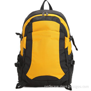 15.6-inch Polyester Laptop Backpack, Comes in Black with Bright Yellow, Fashionble and Sport Design